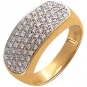 Кольцо с 93 бриллиантами из желтого золота 