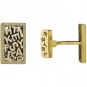 Запонки Буквы с бриллиантами из комбинированного золота 750 пробы