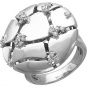 Кольцо с бриллиантами из белого золота 750 пробы