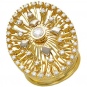 Кольцо с бриллиантами из комбинированного золота 750 пробы