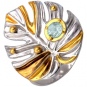 Кольцо Листикс топазом из серебра