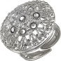 Кольцо с кристаллом swarovski из серебра