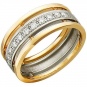 Кольцо с бриллиантами из комбинированного золота