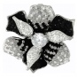 Подвеска Цветок с кристаллами swarovski, фианитами из серебра 925 пробы