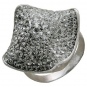 Кольцо с кристаллами swarovski из серебра 925 пробы