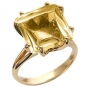 Кольцо с 1 кварцем из красного золота 