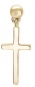 Серьга одиночная крест из красного золота