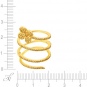Кольцо Цветок с 112 сапфирами из жёлтого золота