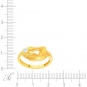 Кольцо с 3 бриллиантами из жёлтого золота