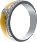 Кольцо с 15 бриллиантами из комбинированного золота
