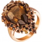 Кольцо с аметистами, сапфирами и бриллиантами из красного золота