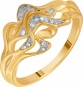 Кольцо с 19 бриллиантами из жёлтого золота