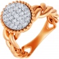 Кольцо с 29 бриллиантами из красного золота