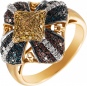 Кольцо с 170 бриллиантами из жёлтого золота