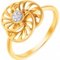 Кольцо с 7 бриллиантами из жёлтого золота