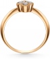 Кольцо с 4 бриллиантами из красного золота