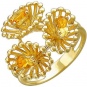 Кольцо с цитринами из желтого золота