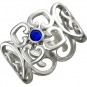 Кольцо Цветы со шпинелью из серебра