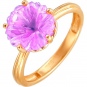 Кольцо Цветок с 1 аметистом из красного золота