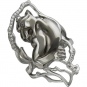 Кольцо Пантера с 34 фианитами из серебра