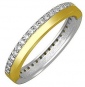 Кольцо с сапфирами и бриллиантами из комбинированного золота