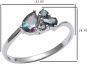 Кольцо с кварцами из серебра