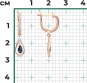 Серьги с сапфирами и бриллиантами из красного золота