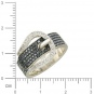 Кольцо Ремешок с 153 бриллиантами из белого золота 750 пробы