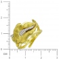 Кольцо Цветок Каала с 19 бриллиантами из комбинированного золота 750 пробы