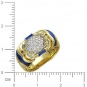 Кольцо с 165 бриллиантами, эмалью из жёлтого золота 750 пробы