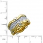 Кольцо с 108 бриллиантами из жёлтого золота 750 пробы
