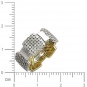 Кольцо с 120 бриллиантами из комбинированного золота 750 пробы