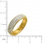 Кольцо с 46 бриллиантами из жёлтого золота 750 пробы
