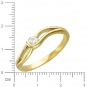 Кольцо с бриллиантом из желтого золота