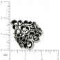Кольцо с бриллиантами из серебра