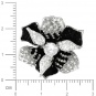 Подвеска Цветок с кристаллами swarovski, фианитами из серебра 925 пробы