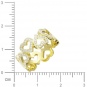 Кольцо Сердечки с бриллиантами из желтого золота 750 пробы