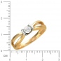 Кольцо с бриллиантом из комбинированного золота