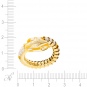 Кольцо с бриллиантами и эмалью из жёлтого золота