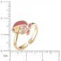 Кольцо Девочка Маша безразмерное с бриллиантом из красного золота