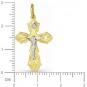 Крестик с бриллиантом из желтого золота