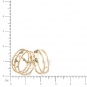 Два кольца на цепочке с бриллиантами, изумрудами из красного золота 585