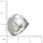 Кольцо Перо с фианитами из серебра