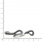 Кольцо Змейка безразмерное с 53 фианитами из серебра
