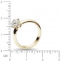 Классическое кольцо с бриллиантом 1.5 карат из желтого золота