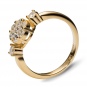 Кольцо с 9 бриллиантами из жёлтого золота 750 пробы