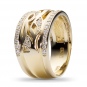 Кольцо с 32 бриллиантами из комбинированного золота 750 пробы