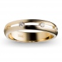 Кольцо с 3 бриллиантами из комбинированного золота 750 пробы