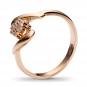 Кольцо с 7 бриллиантами из красного золота 