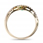 Кольцо с 24 бриллиантами, изумрудом из жёлтого золота 750 пробы